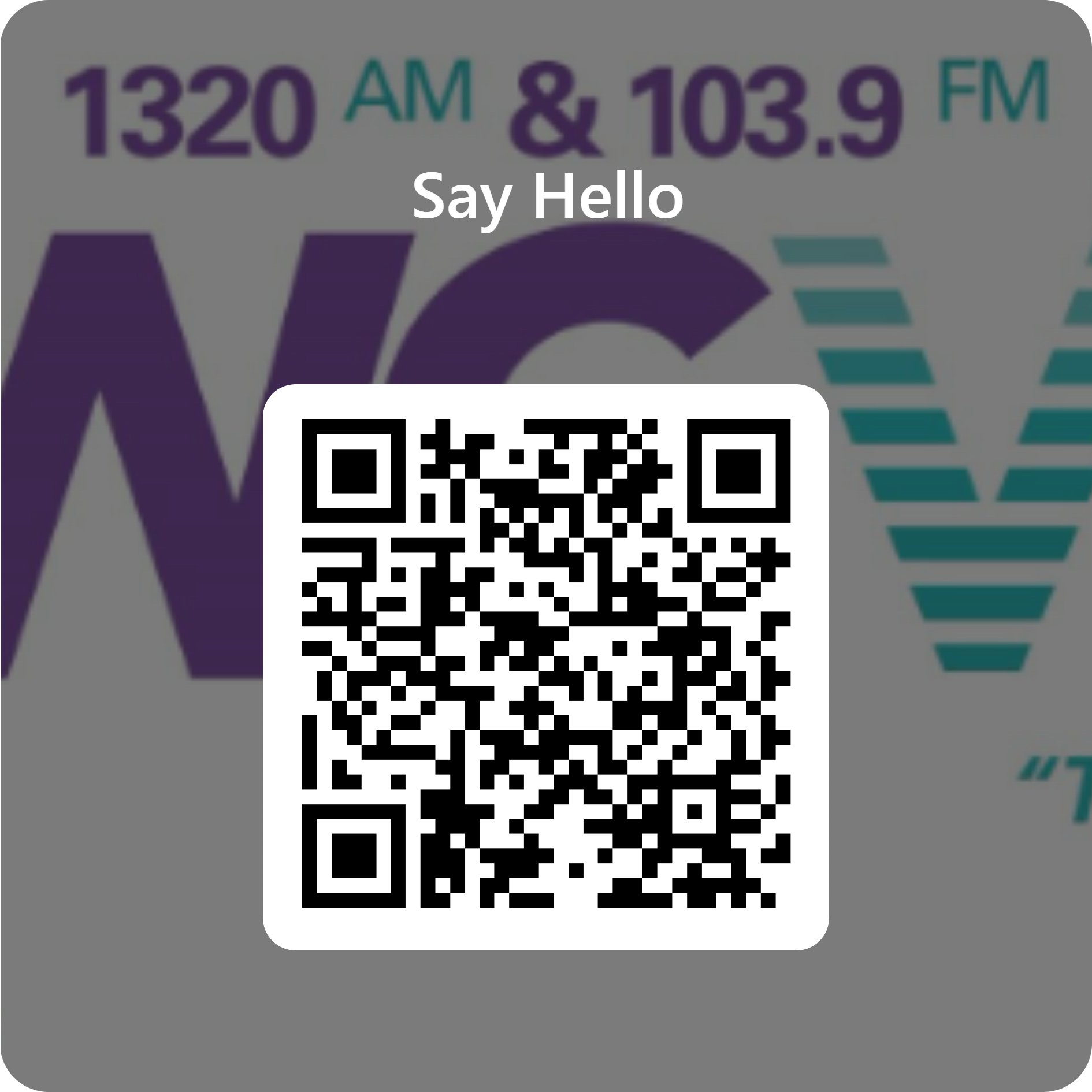 Say Hello — Contact Form QR Code